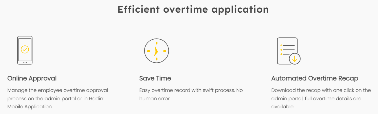 Overtime Tracking App Hadirr