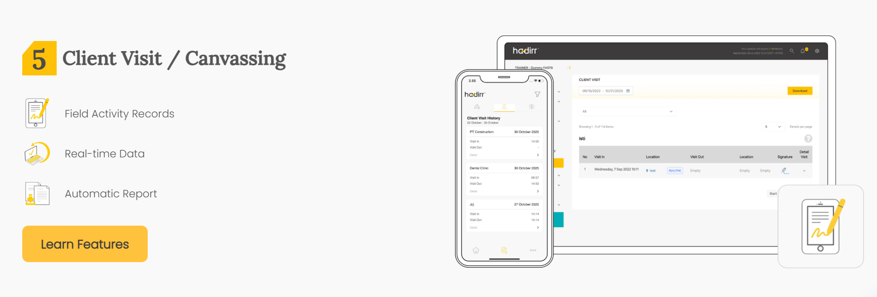 Client Visit App