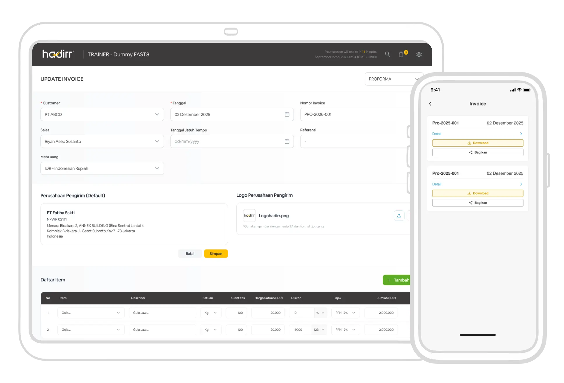 Hadirr Dashboard